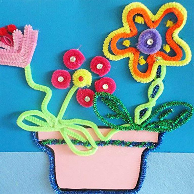 400pcs Glitter Pipe Cleaners For Crafts - 10 Metallic Colors, Chenille Stems For DIY Art, Kids' Projects, And Decorations