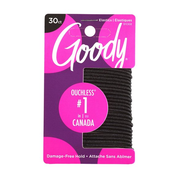 Goody Elastiques Ouchless 2mm - Noirs - 30Ct