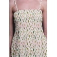 thumbnail image 3 of Bimba Robe à Bretelles Spaghetti Smockée Fluide Imprimée Fleurs Feuilles Bimba pour Femmes-TTTG, 3 of 7