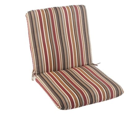 Casual Cushion Sunbrella Brannon Redwood Striped Hinged 