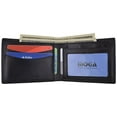 thumbnail image 4 of Men's Slim Bifold Wallet Genuine Leather Thin Wallet for Men With ID Window by Moga (Black), 4 of 6