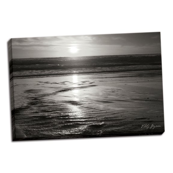 Gango Home Decor Golden Sunset II B&W by Vitaly Geyman (Ready to Hang); One 36x24in Hand-Stretched Canvas