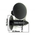 thumbnail image 3 of For Nissan Honda Fastener Clips Rivet Push Pins Black 7.5mm-6.0mm Hole Universal, 3 of 3