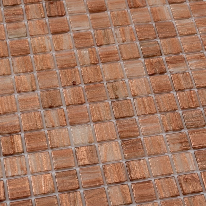 Apollo Tile Celestial 12 in. x 12 in. Glossy Copper Brown Glass Mosaic Wall and Floor Tile (20 sq. ft./case) (20-pack)