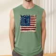 thumbnail image 4 of GIPQJK 4th Of July Mens Tank Top American Flag Graphic Sleeveless Shirts 2025 Patriotic Scoop Neck Muscle Tank Tops with Independence Day,Army Green L, 4 of 4