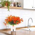 thumbnail image 3 of Morttic Artificial Fake Flowers, 12 Bundles Outdoor UV Resistant Greenery Shrubs Plants Indoor Outside Hanging Planter Home Garden Decor (Orange), 3 of 7