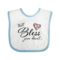 Inktastic Well Bless Your Heart with Floral Print Boys or Girls Baby Bib