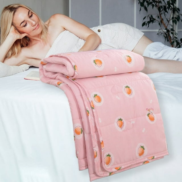CUITING Lightweight Summer Quilt Queen Size Quilted Washed Cotton Conditioner Napping Quilt For Kids Adult Skin-Friendly