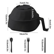 YIMWNYI Microwave Ramen Bowl Set, 6-Piece Portable Ramen Cooker with Lid, Strainer, Handle, and Dishwasher Safe, Perfect for Quick Meals, Noodles, Pasta, Oatmeal, and More
