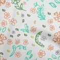 thumbnail image 1 of oneOone Georgette Viscose Light Peach Fabric Florals Craft Projects Decor Fabric Printed By The Yard 42 Inch Wide, 1 of 1