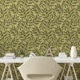 thumbnail image 2 of Ambesonne Autumn Leaves Peel & Stick Wallpaper for Home, Falling Leafy Branch, 13"x36", Apple Green Dark Green, 2 of 5