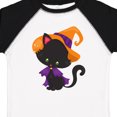 thumbnail image 4 of Inktastic Halloween Cat, Cute Cat, Black Cat, Witch Hat Boys or Girls Toddler T-Shirt, 4 of 5