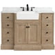 Ari Kitchen & Bath Kelly 48" Solid Wood Bathroom Vanity in Weathered ...