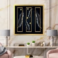 thumbnail image 3 of Designart 'Black Tropical Leaves Under Golden Rectangles' Modern Framed Art Print, 3 of 4