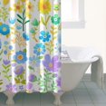 thumbnail image 4 of Light Pioneer Flower Pattern Shower Curtain 36"x72" ,Bathroom Decorative Shower Curtains Set with 12 Hooks,Modern Waterproof Washable Shower Curtain, 4 of 6
