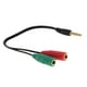 thumbnail image 4 of Cable Divisor En Forma De Y De Audio Y Micrófono Para Auriculares De 3,5 Mm Hembra A Macho Dual Negro Sunnimix Cable divisor de audio en forma de Y, 4 of 7