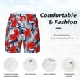 thumbnail image 5 of Balery Leaves And Flowers Mens Swim Trunks Swim Shorts for Men Quick Dry Inseam Beach Shorts with Compression Liner Pocket-3X-Large, 5 of 9