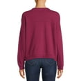 thumbnail image 2 of Time and Tru Women's Fashion Ruffle Sweatshirt, 2 of 6