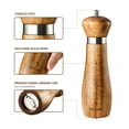 thumbnail image 6 of Hecef 2-Piece Acacia Wood Salt and Pepper Mill Set with Adjustable Ceramic Grinders, 8.5 Inch, 6 of 9
