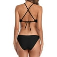 thumbnail image 3 of Charmo Womens Bikini Swimsuit Set Halter High Neck Cross Back Bathing Suit, 3 of 6