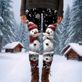 thumbnail image 6 of Jaunzuar Stretchy Leggings for Women High Waisted Snowman Print Yoga Pants Athletic Comfy Soft Leggings S, 6 of 6