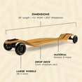 thumbnail image 2 of Magneto Drop-Through Longboard Skateboard - 8-Ply Maple Deck Adult Longboard - 100mm All-Terrain Wheels Off-Road Skateboard - Low-Rider Deck Cruiser Board Maneuverability - 40 in x 9.25 in, Wood, 2 of 8