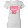thumbnail image 3 of Inktastic World's Best Mom in Pink Heart with Flowers Women's T-Shirt, 3 of 5