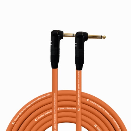 Coluber Cable Right Angle 1/4" TRS - Right Angle 1/4" TS Pro 3-Pin Connector