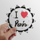 thumbnail image 1 of I Love Paris palabras patron Calcomanías solares de vinilo, 1 of 3