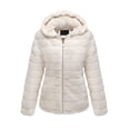 thumbnail image 2 of Giolshon Women Faux Fur Coat Fleece Fuzzy Hood Fluffy Shaggy Shearling Sherpa-Lined Jacket, 2 of 3