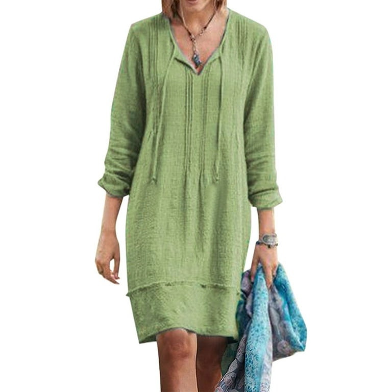 Casual Simplicity Solid Patchwork V Neck Short Sleeve Dress Dresses(5 Colors) Casual Simplicity Solid Patchwork V Neck Short Sleeve Dress Dresses(5 Colors)