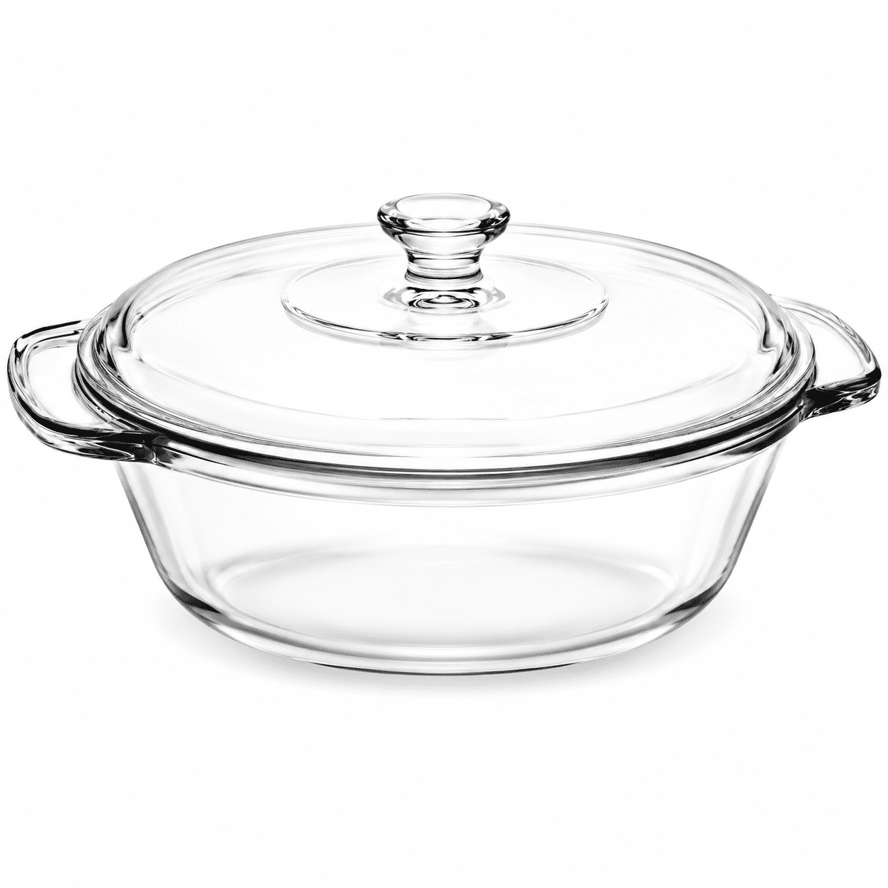 Anchor Hocking Oven Basics Casserole Bowl, 2 qt, Clear Glass, 10.44 in L x 11-3/4 in W x 11-3/4 in H