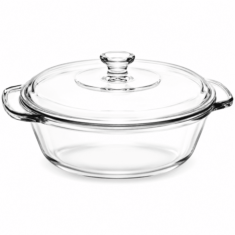 Anchor Hocking, Oven Basics Casserole Bowl, 2 qt, Clear Glass
