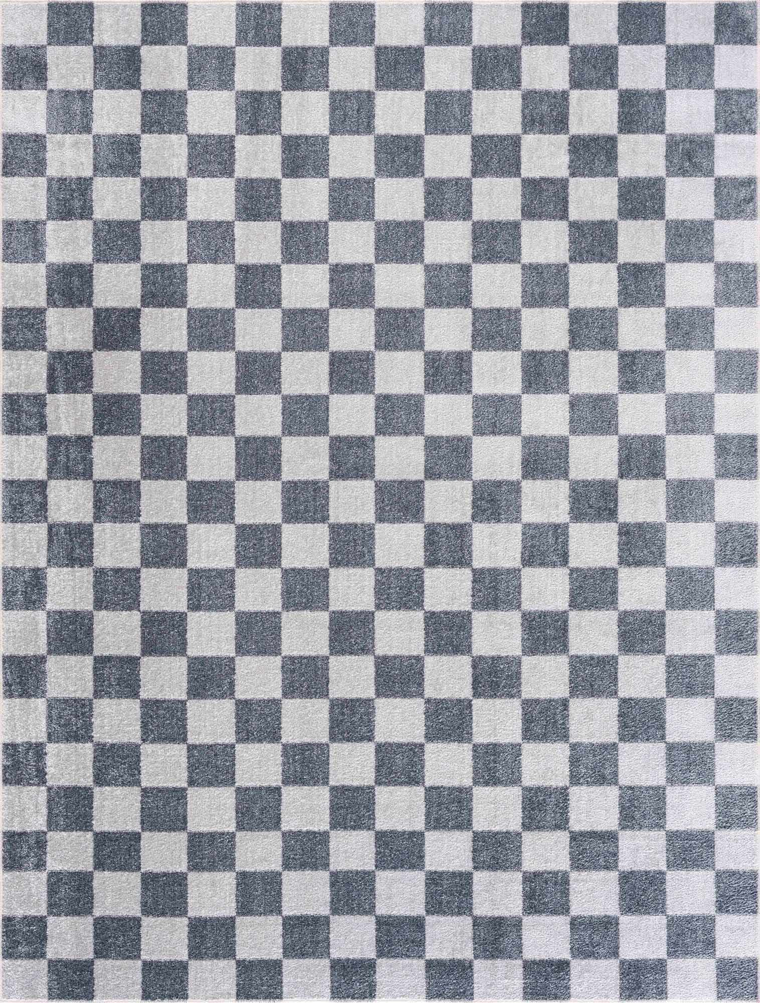 Hauteloom Alia Living Room, Bedroom Machine Washable Area Rug - Farmhouse - Ivory, Blue, Gray - 2' x 3'
