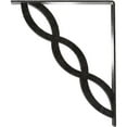 thumbnail image 4 of Ekena Millwork 2"W x 12"D x 15"H Loera Wrought Iron Bracket, (Triple center brace), Antiqued Pewter, 4 of 7