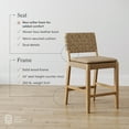 thumbnail image 3 of Nathan James Cohen Saddle Counter Height Bar Stool, Natural Brown, 3 of 6