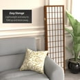 thumbnail image 5 of Red Lantern 5 ft. Tall Window Pane Shoji Screen - Walnut - 4 Panels, 5 of 7
