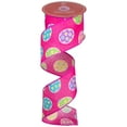thumbnail image 2 of Northlight Easter Egg Design Wired Spring Craft Ribbon - 2.5" x 10 Yards - Pink, 2 of 6