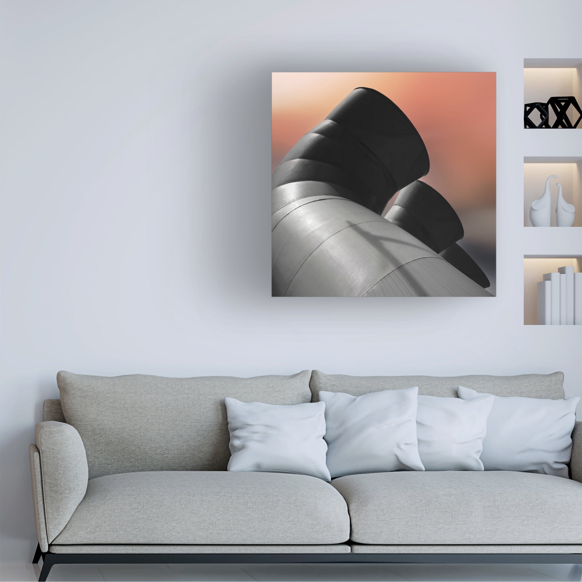 Canvas Wall Art - Gilbert Claes 'Centre Paris Pompi' Wall Art for Living Room, Bedroom, or Office Décor by Trademark Fine Art - 24 x 24 Inches