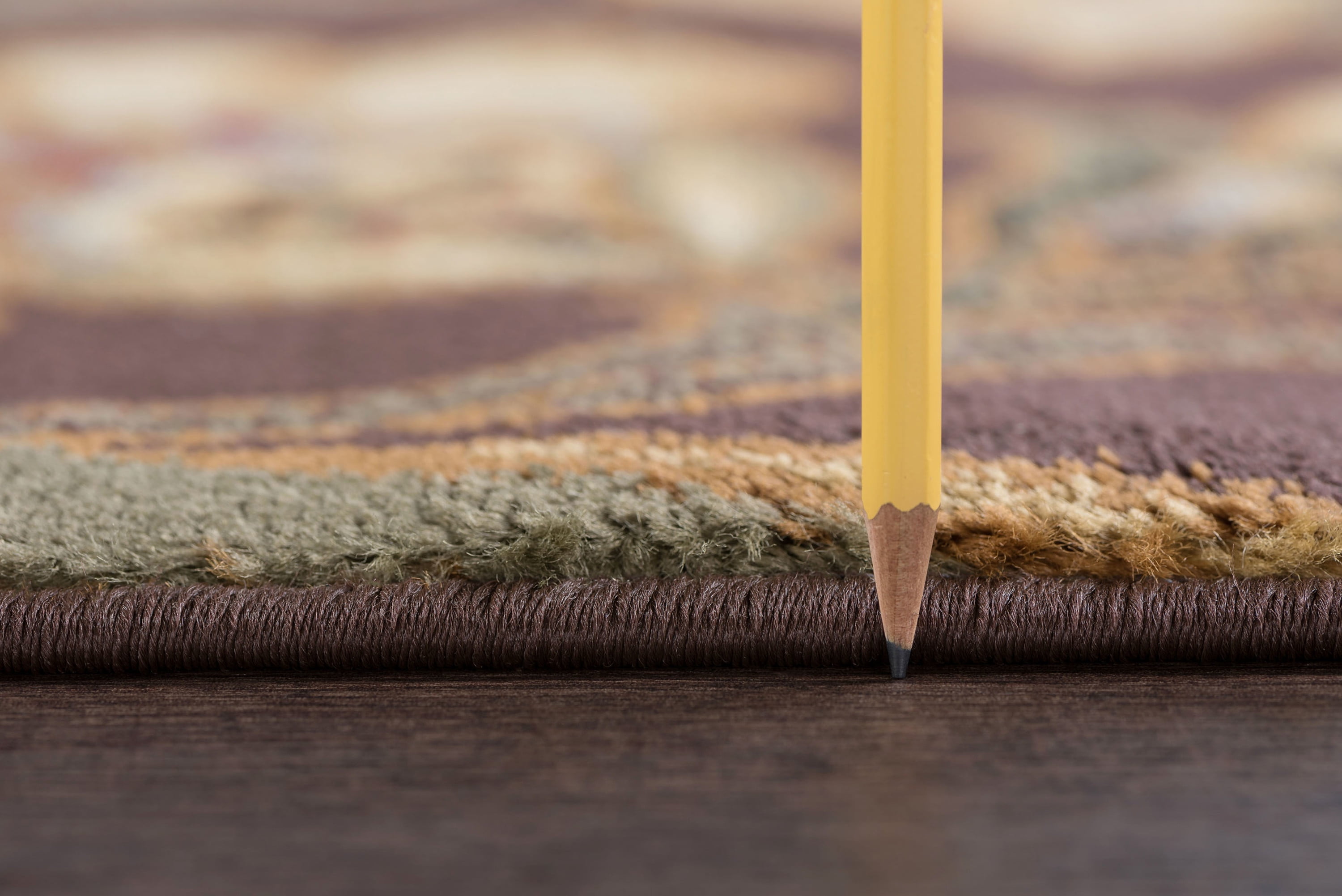 Elegance Transitional 9' x 12.6' Brown and Sage Green Polypropylene Indoor Area Rug