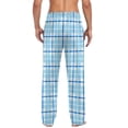 thumbnail image 5 of Fewfanhot Men's Casual Plaid Pajama Pants - Vintage Style Sleepwear Loose Leisure Sports Elastic Straight Trousers with Pockets, 5 of 6