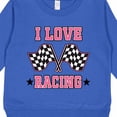 thumbnail image 3 of Inktastic I Love Racing Rally Flags Girls Toddler Sweatshirt, 3 of 4