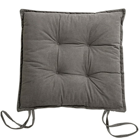 

TureClos Chair Cushion Fixed Rope Seat Square Pad with Straps Pillows Non-Slide Washable Tear-Resistance for Bedroom Student Light Gray