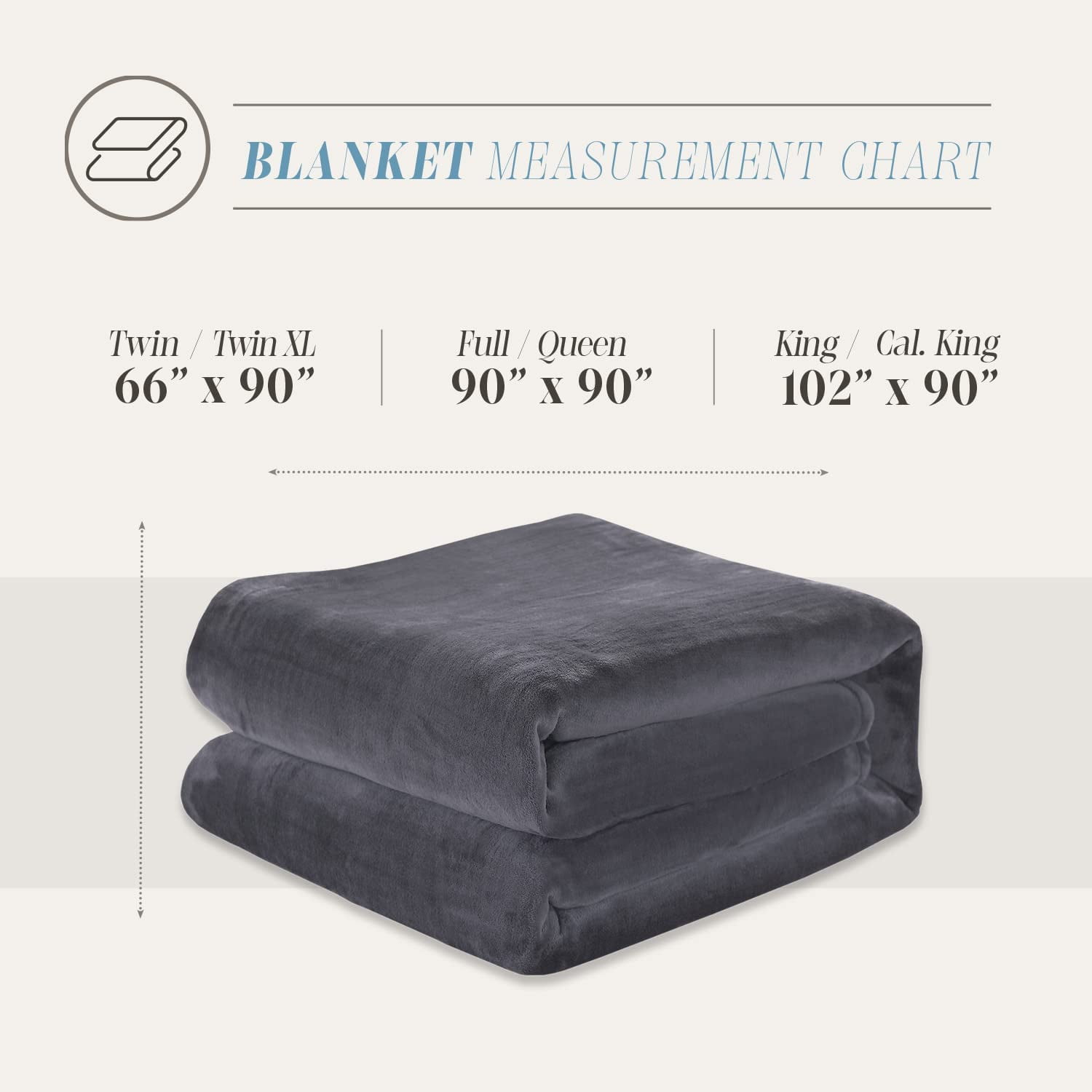 Mocassi Luxury Velvety Feel Blanket, All-Season Lightweight Blanket, Ultra Plush, Soft, Cozy-Fuzzy Flannel Fleece for Couch, Sofa, Bed, Travel, Solid Design, Full/Queen, Gray