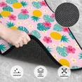 thumbnail image 3 of Honeii Pineapple And Leaves Print Car Foot Mat Four-Piece Set - Front & Rear Universal Car Floor Mats for SUVs, Trucks, Sedans, 3 of 7