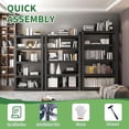thumbnail image 3 of IKIMI 78"H 5-Tier Metal Garage Shelving, 3000Lbs Heavy Duty Adjustable Garage Storage Shelves for Home, Garage, Basement, 78"H x 47"W x 18"D, 3 of 7