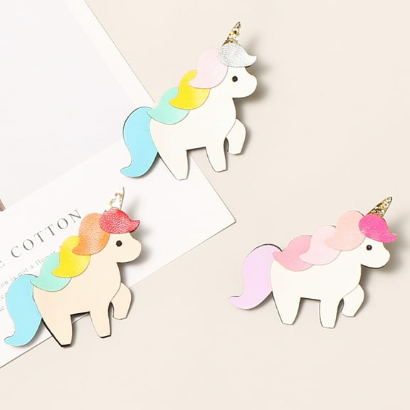 Baby Girls' Hair Clips 3PCS of Set Hair Pins Rainbow Unicorn Barrette Children Hair Accessoires   Jacquard Hairgrip for Girls