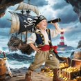 thumbnail image 4 of Barco pirata Friends de Background Seasons, 2,1 x 1,5 m, con cinta, 4 of 6