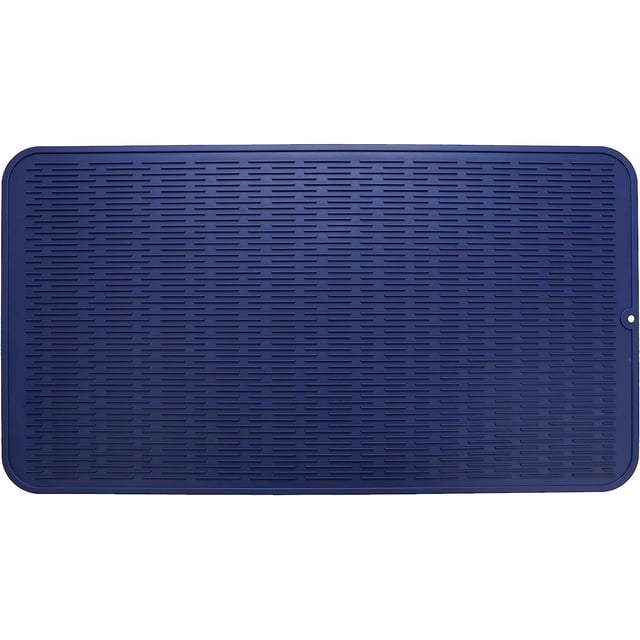MicoYang Tapete de silicona para secar platos para uso múltiple, fácil de limpiar, ecológico, tapete de silicona resistente al calor para encimera o fregadero de cocina, refrigerador o revestimiento d
