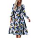 thumbnail image 1 of Vestido Vestido midi de corte A para mujer, vestido elegante con estampado escalonado, vestido elegante para ir al trabajo Ygjytge Azul T L para Mujer, 1 of 8